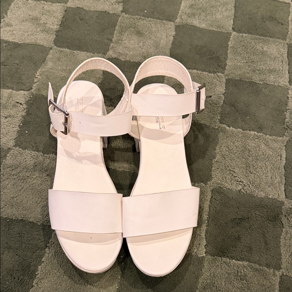 Women’s White Ankle-Strap Sandals
